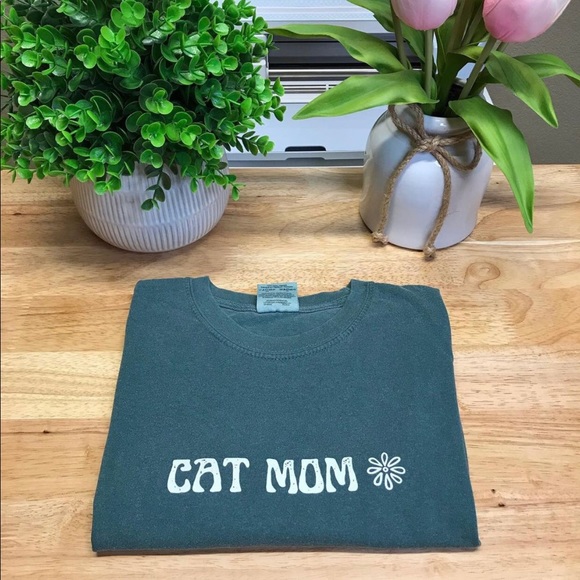 CAT MOM Unisex Adult 100% Cotton Crewneck T-Shirts - Various - Picture 10 of 10